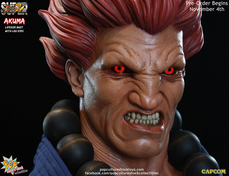 Pop Culture Shock Akuma and Shin Akuma Lifesize Busts - The Toyark